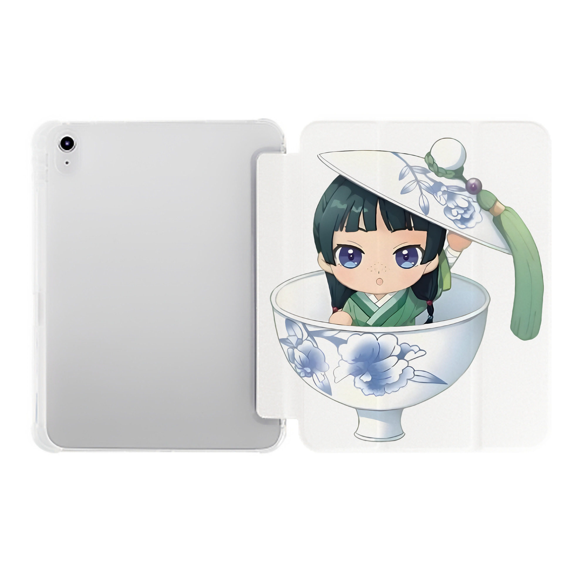 （画像用） 薬屋のひとりごと The Apothecary Diaries IPad ケース ペン収納付き 三つ折りスタンド PUレザー×シリコン 対応機種9.5/10.5/10.9インチ